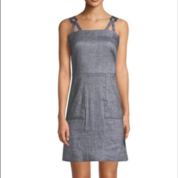 Milly Dresses & Skirts - MILLY Grey Stretch Denim amino Apron Dress